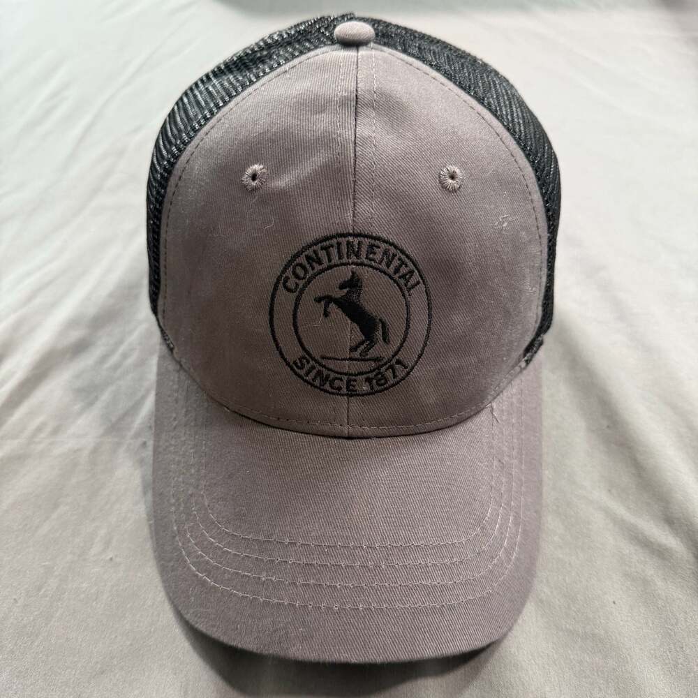 Continental Tires Since 1871 Embroidered Logo GreyBlack Mesh Cap Hat